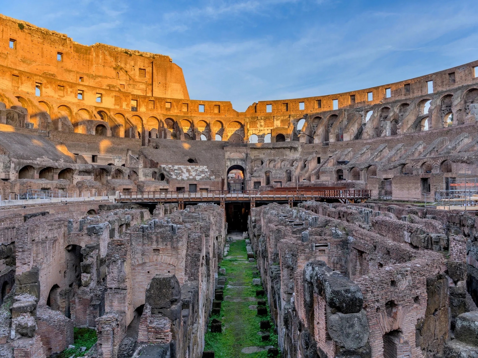 Rome Italy Colosseum ancient ruins golden evening light