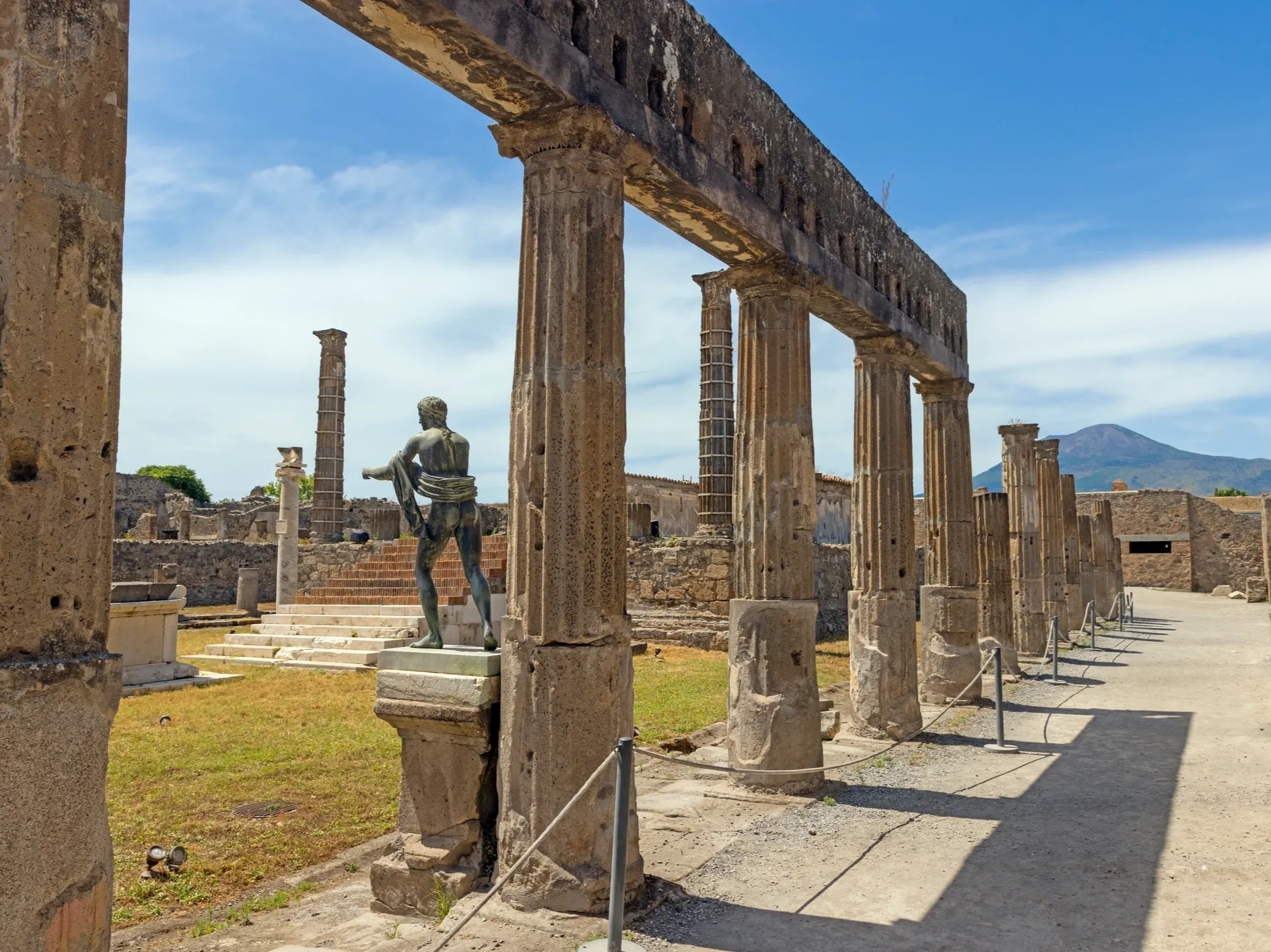 Ancient Roman ruins and art museum in Europe