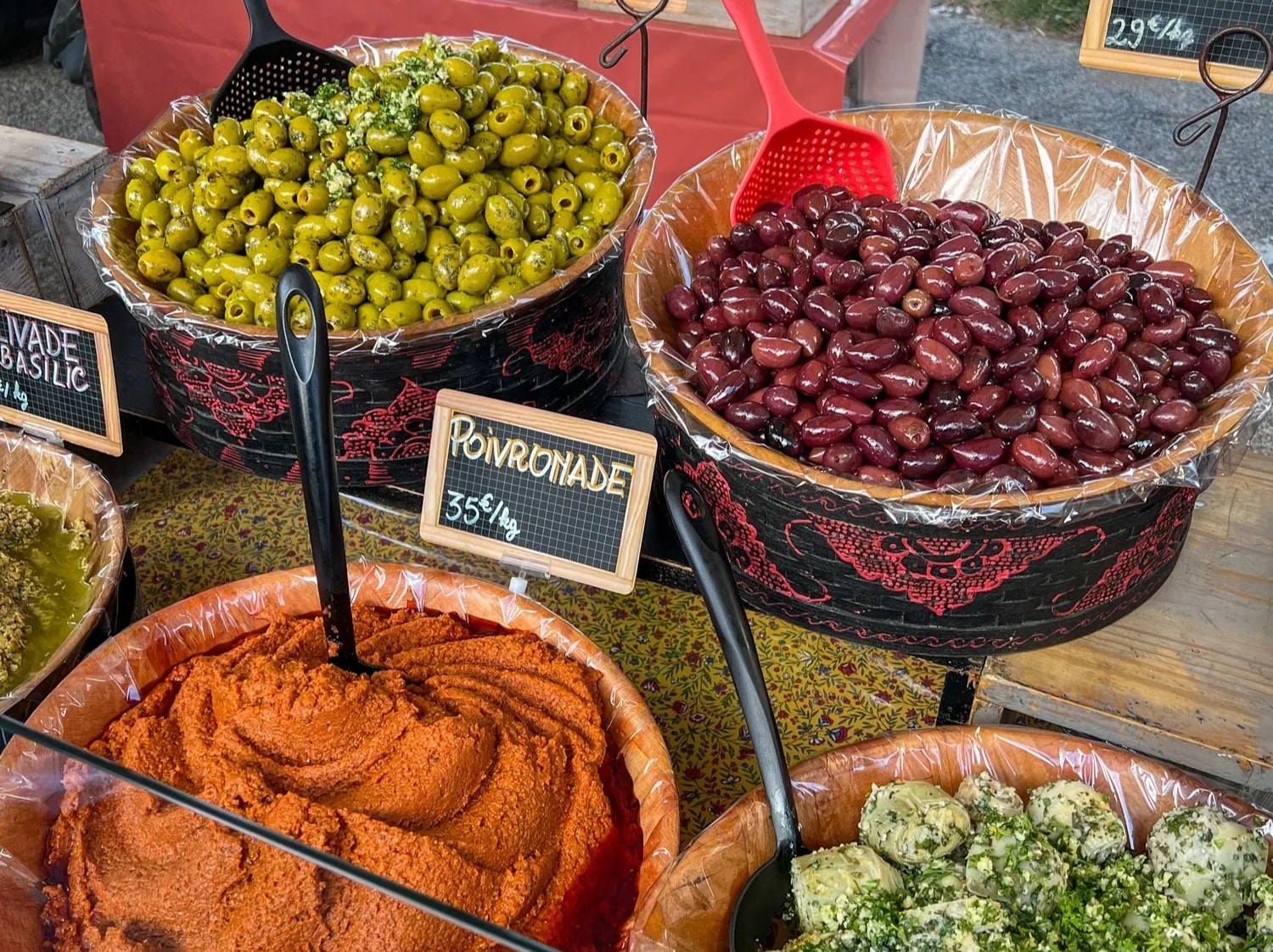 Local Mediterranean market with fresh produce